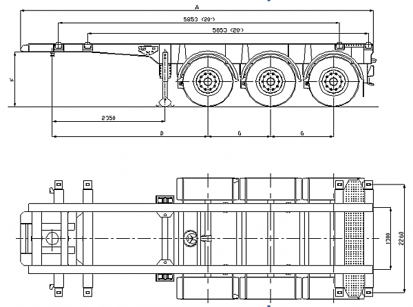 контейнеровоз wielton 20 ft